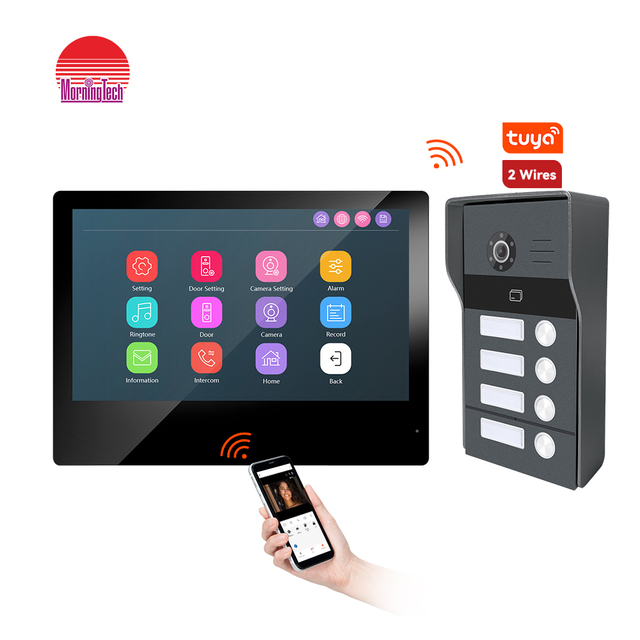 2-Wired Smart Home Dingdong Doorbell 1080P Intercom Video Doorbell Camera Ring Door Bell Video Doorphone