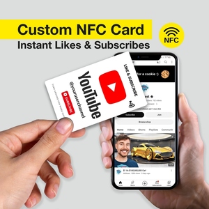Carta NFC in PVC per <span class=keywords><strong>YouTube</strong></span>, Social Media, RFID, Recensioni Google, per Applicazioni di Membership e Hotel - Product Image 2