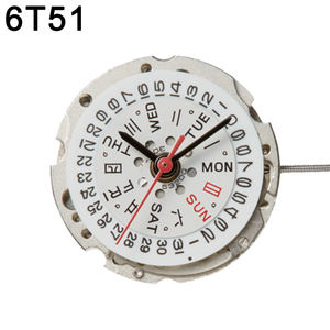 Mouvement mécanique automatique MIYOTA 6T51 blanc ou doré en gros, petit, avec 3 aiguilles, affichage jour, date et semaine, outil et pièce pour montre - Product Image 1