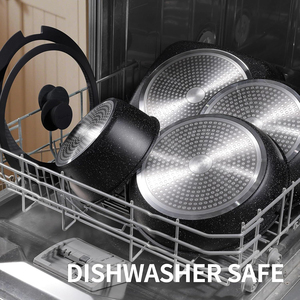 Cooking Pots And Pans Glass Lids Bakelite Handles Dishwasher Oven Safe for Gas <b>Induction</b> Stoves Forged Ceramic <b>Cookware</b> <b>Set</b> - Product Image 4