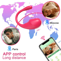 Jouet Sexuel Bluetooth Vibromasseur Point G Télécommandé par Application, Œuf Vibrant Portable pour Masturbation Féminine Adulte