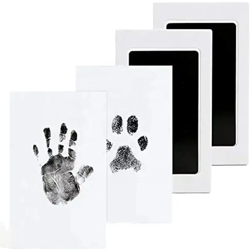 Pet paw print Dog Cat Baby Handprint o Footprint Contactless Stamp Pad 100% Non tossico e senza disordine