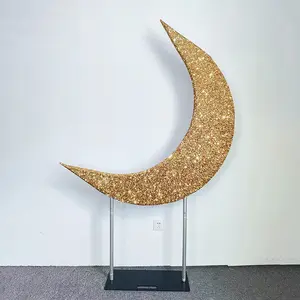 ESI moon shape Background stand for wedding and birthday parties customized wedding backdrops in any shape pipe and drape
