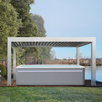 Hot Sale motorisierte wasserdichte Pergola Öffnung Jalousie Dach Baldachin Spa Whirlpool Pergola