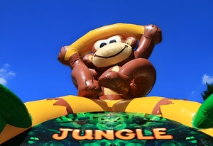 Artículos Inflables para <span class=keywords><strong>Alquiler</strong></span> en Eventos, Brincolín Inflable de Jungla con Temática de Monos, Parque Infantil al Aire Libre para Fiestas Infantiles - Product Image 6