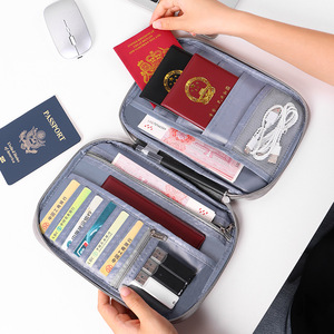 Porta Pasaportes de Viaje Shein, Gran Capacidad, Múltiples Ranuras para Tarjetas, Organizador de Documentos Impermeable, Tela Oxford, Verano 2025 - Product Image 1