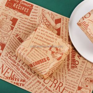 Food Grade Eco-Friendly Grease Proof Bread Bags & Sandwich/<b>Burger</b>/Cake Wrappers Virgin Pulp Stylish Practical - Product Image 3