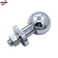 Boule d'attelage standard pour remorque avec écrou de fixation et rondelle, accessoire universel de remplacement pour attelage de remorque