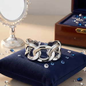 สร้อยข้อมือคริสตัลและกำไลชุบโรเดียม - Product Image 3