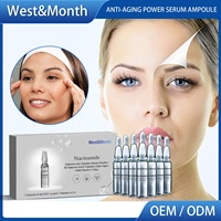 Sérum Anti-Âge Puissant West&Month, Best-Seller, Lissant et Raffermissant pour le Visage, Cosmétique à la Niacinamide et à l'Acide Hyaluronique, Sérum Ampoule