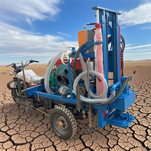 Hot New Portable <span class=keywords><strong>3</strong></span> <span class=keywords><strong>roues</strong></span> plate-forme de forage rotatif 30hp Diesel Engine Core Drilling Rigs100m 150m 200m <span class=keywords><strong>moto</strong></span> Style eau bien plate-forme - Product Image 3
