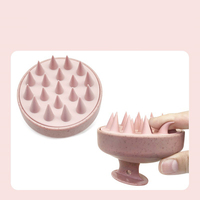 Ensemble de brosses de massage du cuir chevelu en paille de blé personnalisées, 3 pièces, rose, noir, blanc, kit de peignes avec démêloir, essentiels pour la coiffure