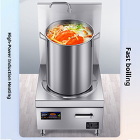 Cuisinière à induction électromagnétique portable Crownwing en acier inoxydable pour cuisine commerciale, haute puissance 8KW, écran tactile numérique, économe en énergie