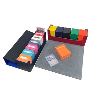 Hc 5-Inch Thẻ Lưu Trữ Hộp Tùy Chỉnh Bán Buôn 400 + PU Da Kinh Doanh Ma Thuật Boong Hộp Màu Đen In Ấn Mô Hình Cho Hội Đồng Quản Trị Trò Chơi - Product Image 1