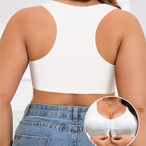 Moda büyük boy büyük boy rahat yumuşak streç tam kapsama sutyen kadınlar için günlük konfor artı boyutu iç çamaşırı - Product Image 2