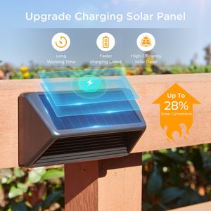 Lampes solaires LED étanches IP65 pour jardin, patio extérieur, murs et escaliers – Éclairage solaire lumineux pour marches et clôtures - Product Image 2