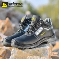 Safetoe เหล็กทำลาย S3อุตสาหกรรมความปลอดภัยรองเท้าผู้ชาย ESD การก่อสร้างรองเท้าทำงาน