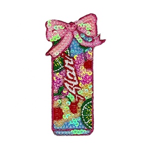Parche Alani bordado de lentejuelas fruta Soda beber Alani con lazo parche brillante Dr Pepper Soda coque parche para sombrero de camionero - Product Image 3