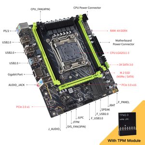 ชุด Win11 C612 X99-P4ใหม่พร้อม Tpm2.0 UEFI บูตปลอดภัยเมนบอร์ด MATX DDR4แรม <span class=keywords><strong>Intel</strong></span> Xeon E5ชุดเมนบอร์ด X99คอมโบ2620 V3 - Product Image 5