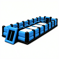 Parcours d'obstacles gonflable géant de qualité commerciale avec logo personnalisé en PVC durable pour le team building et la location événementielle