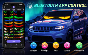 شاشة LED مرنة للشاحنات بتصميم عين الشيطان الديناميكية، معتمدة من مشاهير الإنترنت، تعمل بالطاقة عبر USB - Product Image 5