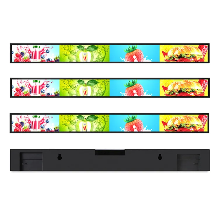 Led Strip Display Screen Advertising Monitor 23Inches 1920*158 Resolution Ultra Thin Display