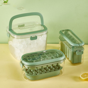 HYRI 2024 Popular Ice Cube Silicona <span class=keywords><strong>Forma</strong></span> clásica a rayas 54 Cavidad Bola redonda Fácil liberación Caja de almacenamiento de hielo - Product Image 5