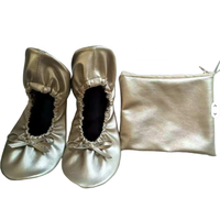 Chaussures pliables avec lien pour cheveux, cadeau de mariage, ballerines pliables