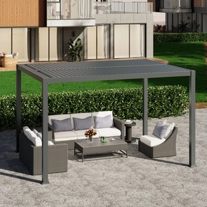 Pergola motorisée en aluminium, toit à lames bioclimatiques, imperméable, gazebo extérieur robuste, télécommande pour <span class=keywords><strong>terrasse</strong></span> - Product Image 1