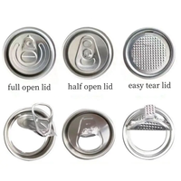Canette en plastique PET de qualité alimentaire 250 ml 330 ml 500 ml avec couvercle à anneau de traction, sérigraphiée pour l'emballage de sodas, café et jus