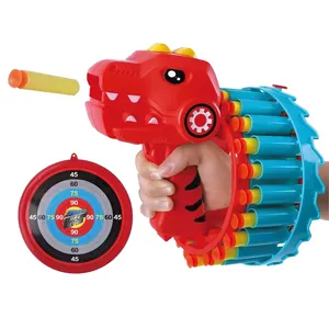 QS personalizado lindo dinosaurio Softgun niños juguete eléctrico repetición pistola tiro 12M rango seguro EVA bala pistola juguetes para niños regalo
