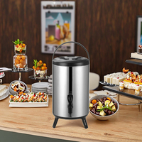Distributeur de boissons froides en acier inoxydable à service automatique commercial, grand distributeur de boissons sur comptoir, robinet