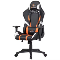 Chaise de jeu ergonomique en cuir de style racing, chaise d'ordinateur réglable avec mécanisme papillon et logo personnalisé pour l'e-sport
