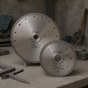 Disque de découpe diamanté Turbo Unieco 230 mm et 115 mm pour métal et béton - Product Image 3