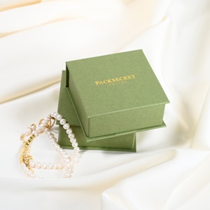 PackSecret MOQ 1Piece Custom Logo Jewelry Gift Boxes Magnetic Closure <b>Earring</b> Necklace Jewelry <b>Box</b> - Product Image 4