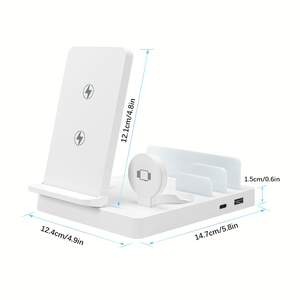 Nouvelle Station de Recharge Magnétique Sans Fil Pliable 5-en-1 30W avec Lumière Ambiante et Logo Personnalisé, Double Bobine <span class=keywords><strong>USB</strong></span> Type-C – Édition 2026 – Vente Flash - Product Image 6