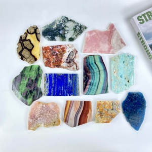Vente en gros de pierres brutes de cristal naturel, tranche de cristal poli, plaque de pierre précieuse pour le Feng Shui, l'arrangement magique des cristaux, la décoration intérieure - Product Image 4
