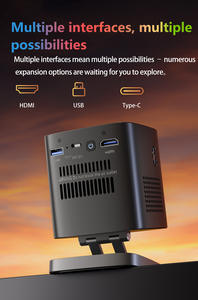 파이하오 C1000 프로젝터 야외 배터리 안드로이드 2GB 32GB WiFi DLP 링크 3D MAX 1080P 짧은 던지기 휴대용 360 회전 짐벌 미니 - Product Image 3