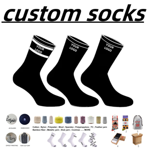 Calzini Unisex Personalizzati in Cotone Jacquard con Ricamo, Calzini Sportivi Colorati per Uomo, Design Personalizzato - Product Image 1
