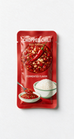 Sachet plastique personnalisé à trois soudures latérales pour sauce chili BBQ et petits condiments – Emballage pour assaisonnements