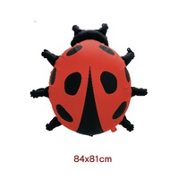 Ballon Coccinelle en Aluminium pour Pique-nique en Plein Air et Fête d'Anniversaire en Intérieur, Décoration de Fête, Ballon en Aluminium Cartoon Tridimensionnel