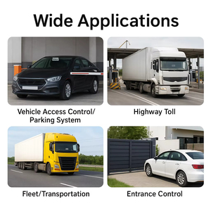Étiquette RFID UHF passive <span class=keywords><strong>longue</strong></span> <span class=keywords><strong>portée</strong></span> pour pare-brise, puce NXP Alien Impinj, autocollante, pour le suivi des véhicules et la gestion des péages - Product Image 2