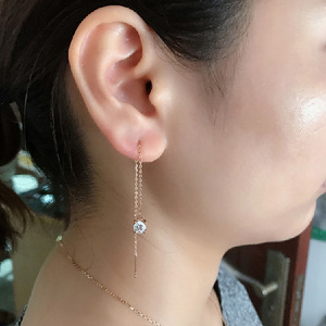 Orecchini a Filo Rotondi Semplici da Donna, Stile a Quattro Punte, Accessori Moda per Uso Quotidiano, Outfit Casual e Regalo - Product Image 5