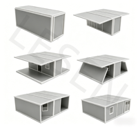 Maison conteneur extensible à construction rapide avec finition bois, étanche et isolée, maison conteneur pliable pour séjours ruraux