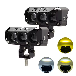 Luces de conducción antiniebla LED blanco amarillo lente <span class=keywords><strong>proyector</strong></span> lámpara focos LED Auto niebla luz amarilla para motocicleta todoterreno barco lámpara LED - Product Image 1