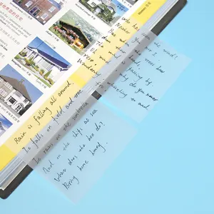 Clear Pet Eco Vriendelijke Sterke Lijm Vierkante Gerecycled Transparant Sticky Notes Ontwerp