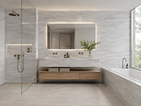 Dalles de marbre blanc brumeux pour plans de travail de cuisine, comptoirs de salle de bain, panneaux de douche, meubles de salle de bain et meubles en pierre