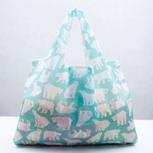 Sac de rangement pliable personnalisé en toile de dessin animé, écologique, réutilisable, imperméable, sac de courses pliable dans une poche - Product Image 6