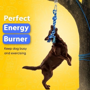 Outdoor Interactive <strong>Spring</strong> <strong>Pole</strong> Exercise Gear with Durable Rope <strong>for</strong> Large <strong>Dogs</strong> Blue Hanging Tug Toy - Product Image 2