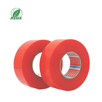 Tesa 4965 Doppelseitiges PET-Acryl-Klebeband Rote Polyesterfolie 0,205mm Hitzebeständig